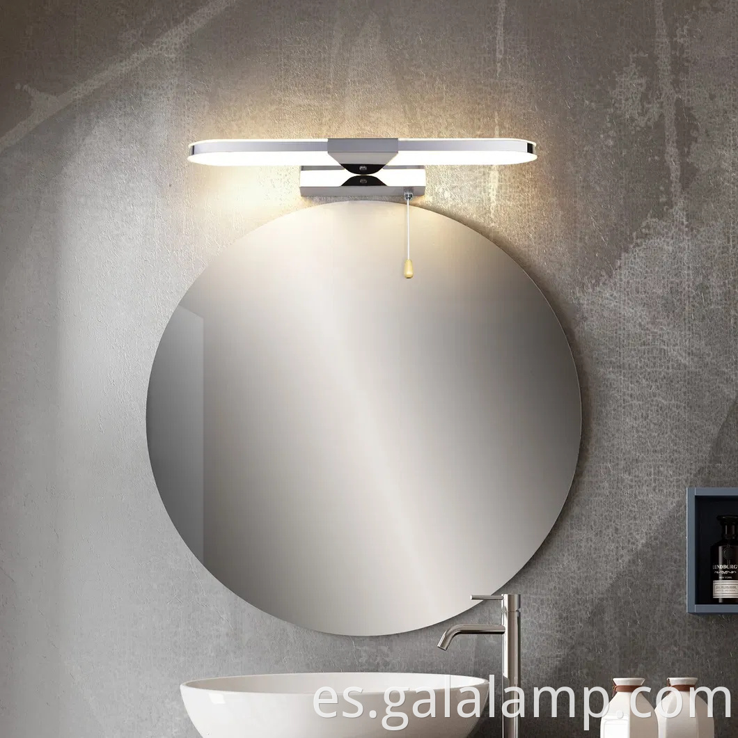 Farto del espejo de relleno LED, interruptor de la cremallera, luz de relleno